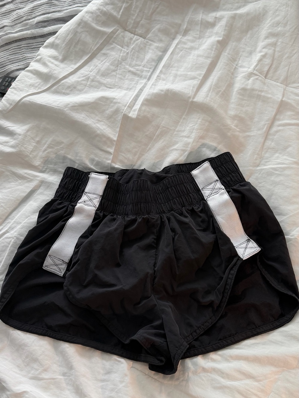FP Movement by Free People Black Athletic Shorts with White Side Stripe - Picture 5 of 7